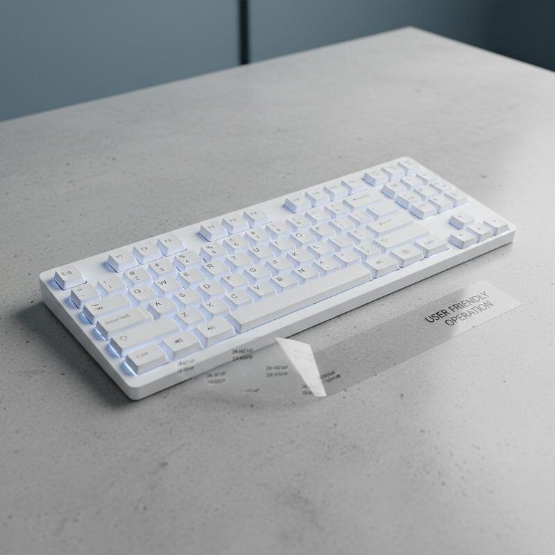 White Led Color Membrane Switch Keyboard Custom Made Oem Odm Back Adhesive 3m467 468 Designed For User Friendly Operation