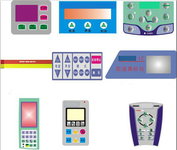 Embossed Tactile LED Metal Dome Membrane Switch PET / PC With 3M Adhesive